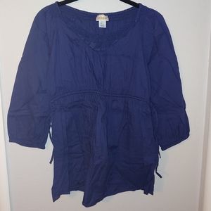 Motherhood maternity blue tunic top. Small
